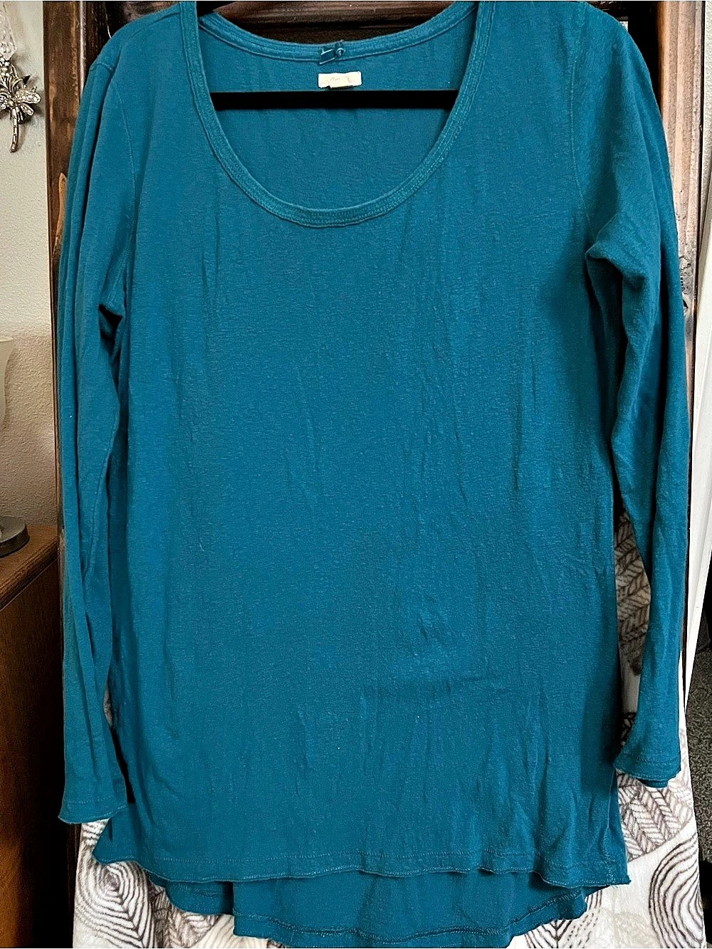 Aerie 18Long Sleeve Scoop Neck Top in Blue